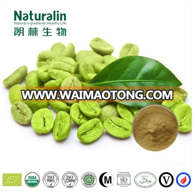 100% natural Pure Chlorogenic acid Green Coffee Bean Extract for Antibacterial